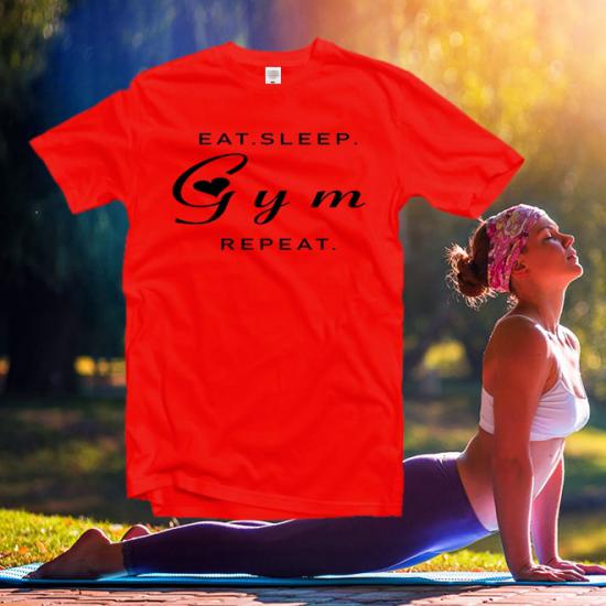 Eat sleep gym repeat shirt,funny gym t-shirt,workout gift/