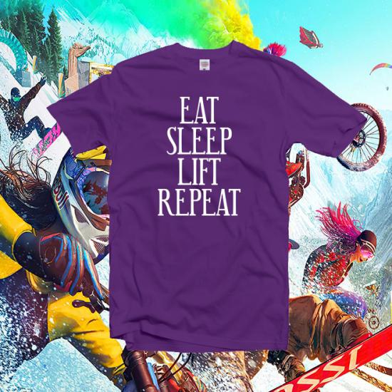 Eat sleep Lift repeat Tee,Funny Gym t-Shirt,Fitness Tee