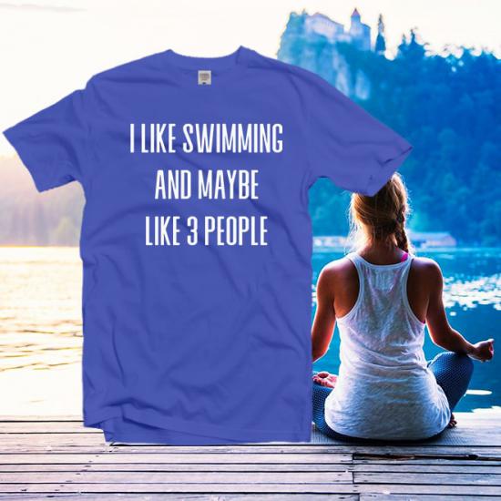 I like swimming tee,holiday tops,graphic shirt gifts/