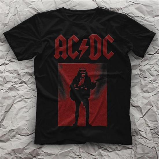 AC DC,Angus Young,Black Unisex Shirt,T Shirt 001 /