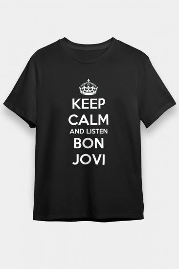 Bon Jovi ,keep-calm-and-listen, Music Band ,Unisex Tshirt 20
