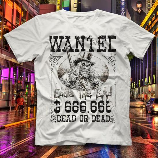 Iron Maiden T shirt,Wanted ,Music Band T shirt 79/