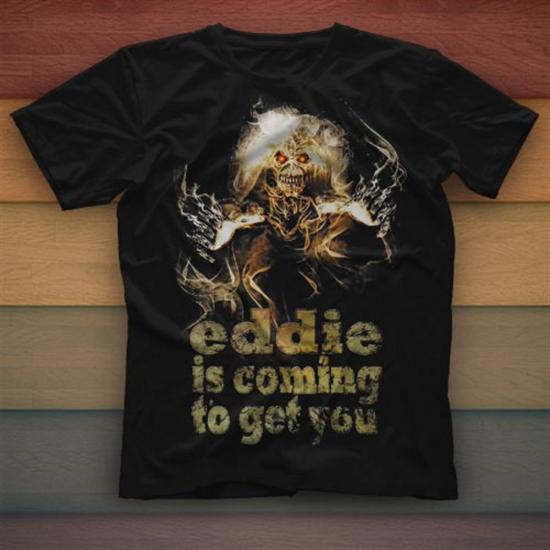 Iron Maiden T shirt,Eddie Is Coming To Get You, Band T shirt 89/