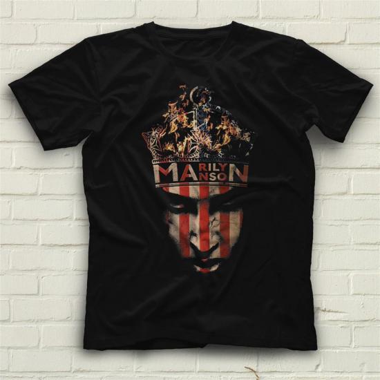 Marilyn Manson T shirt, Music Band ,Unisex Tshirt 04/