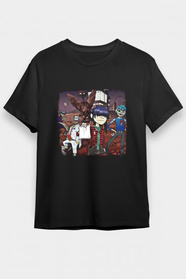 Gorillaz T shirt, Music Band ,Unisex Tshirt 08/