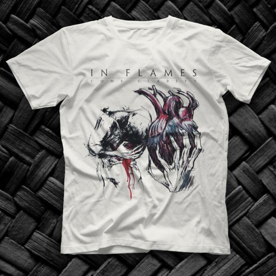 In Flames T shirt,Music Band,Unisex Tshirt 04/