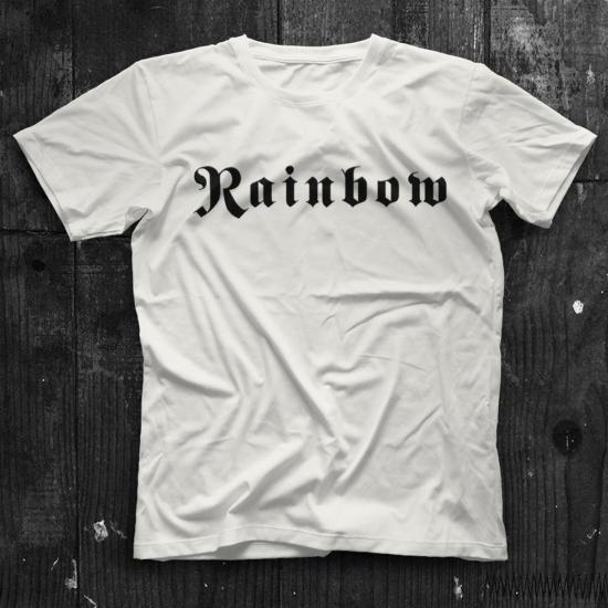 Rainbow T shirt,Music Band,Unisex Tshirt 01