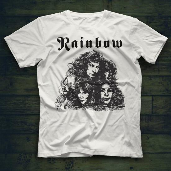 Rainbow T shirt,Music Band,Unisex Tshirt 02