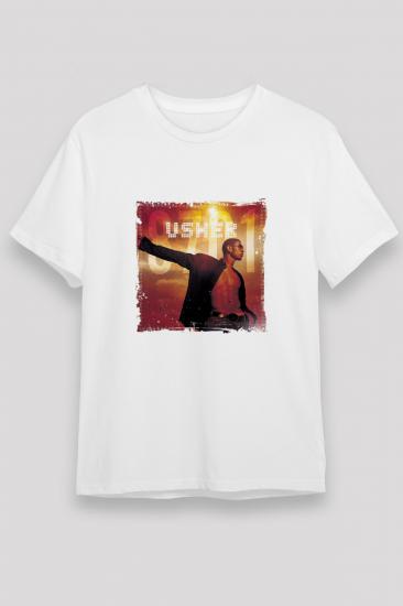 Usher T shirt,Music Band,Unisex Tshirt 01/