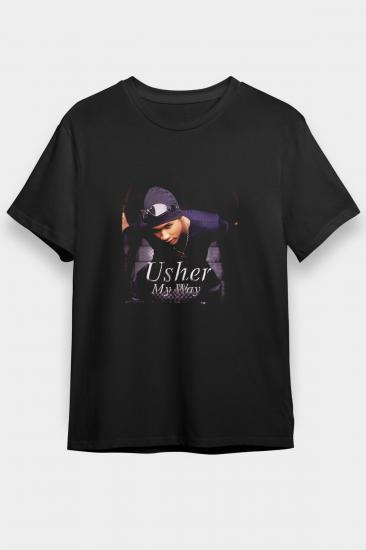 Usher T shirt,Music Band,Unisex Tshirt 02/