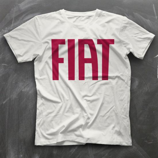 Fiat Automobiles,Cars,Racing,White,Unisex,Tshirt 05
