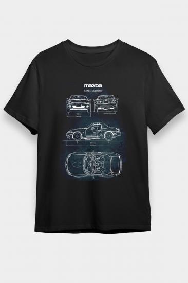 Mazda-mx5-roadster Cars,Racing,Unisex,Tshirt 03
