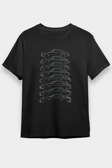 Porsche,Cars,Racing,Black,Unisex,Tshirt 13