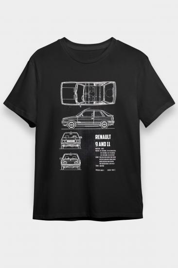 Renault-9-and-11 Cars,Racing,Unisex,Tshirt 01