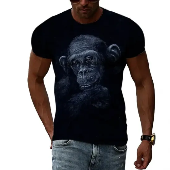 Chimp Thinking Wildlife Tshirt   /
