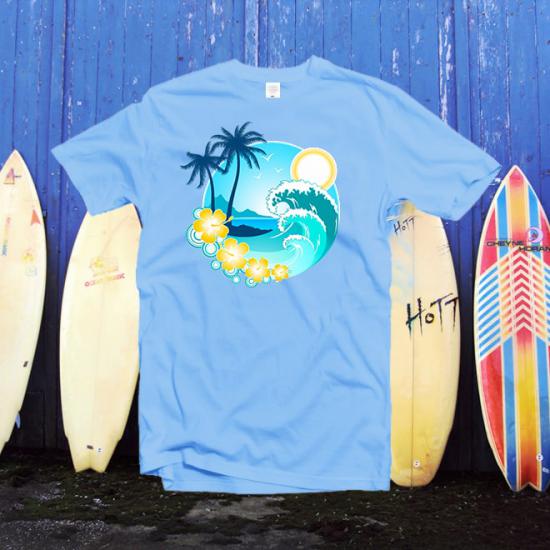Paradise wave,Beach ,summer,ocean tshirt