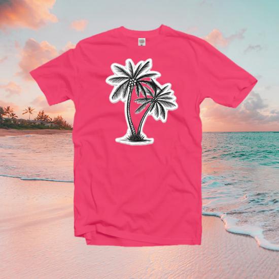 Paradise Palm,Beach ,summer,ocean Unisex Classic tshirt/