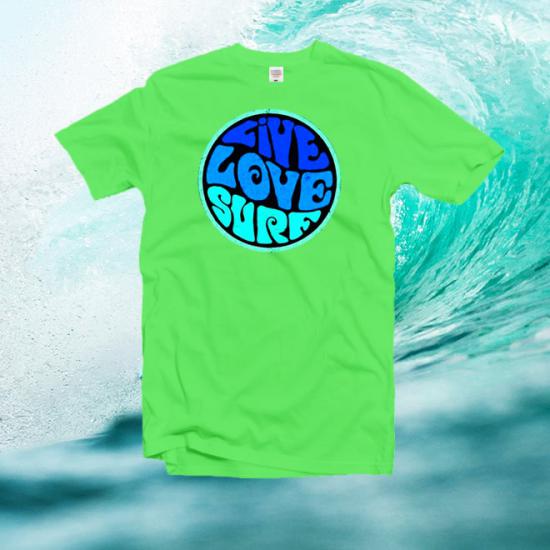 Live,Love,surf,Beach ,summer,ocean Unisex Classic tshirt/