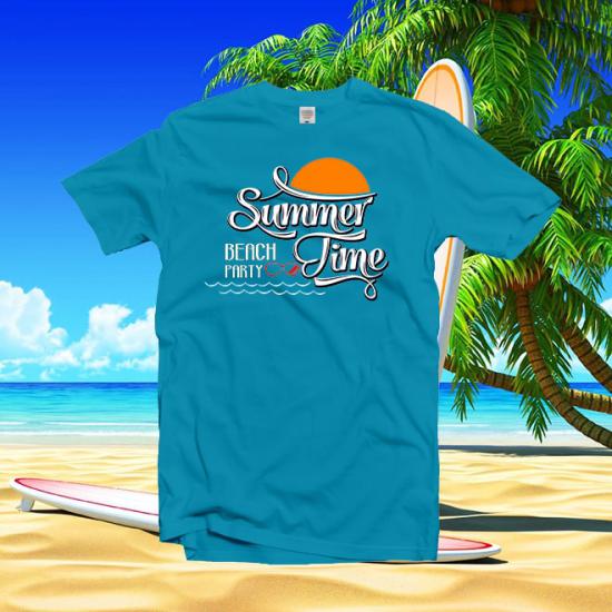 Beach Art summer-time,Beach ,summer,ocean Unisex Classic tshirt/