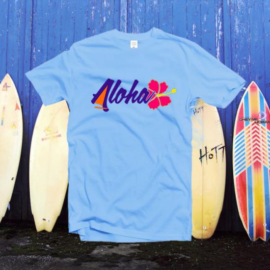 Hawaiian aloha Rose,Beach ,summer,ocean Unisex Classic tshirt