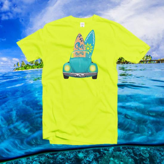 Surfing ,Surfboard,Beetle,Beach ,summer,ocean Unisex Classic tshirt