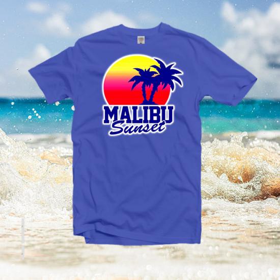 Malibu Sunset,Beach ,summer,ocean Unisex Classic tshirt
