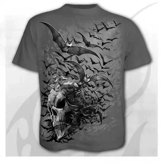 Bat Skull,Gothic Tshirt/