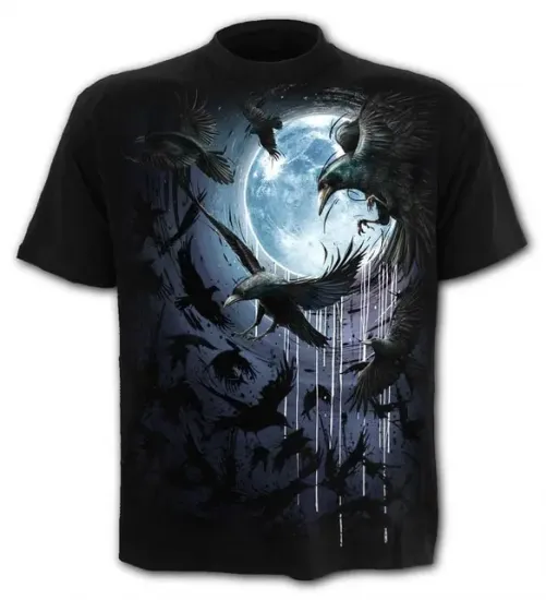 Crow Moon,Gothic Tshirt/