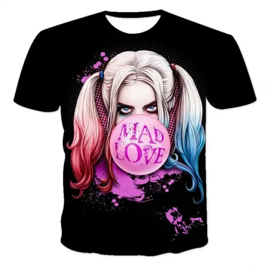 Harley Quinn,Mad Love,Gothic Tshirt/
