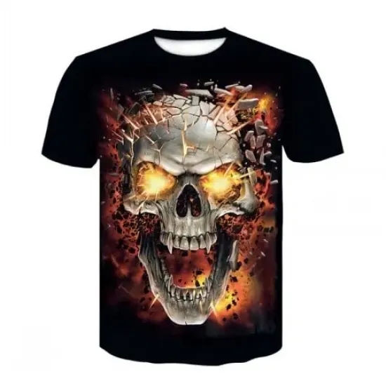 Skull Blast,Gothic Tshirt/