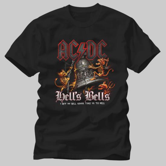 AC DC,Hells Bells,Music Black Tshirt