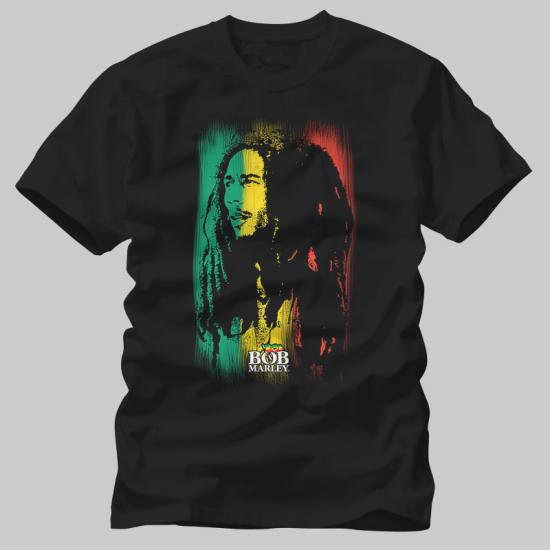Bob Marley,Paint Stripe Tshirt/