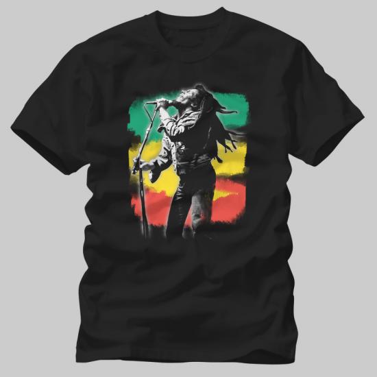 Bob Marley,Rasta Stripe Live Tshirt