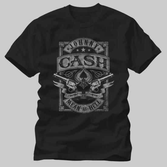 Johnny Cash,Mean As Hell Tshirt/