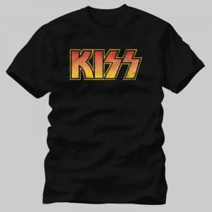 Kiss,Distorted Logo Tshirt