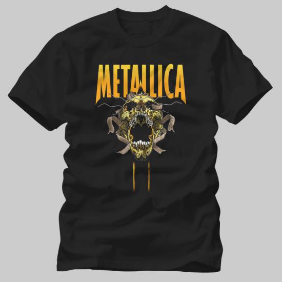 Metallica,Yellow Skull,Music Tshirt