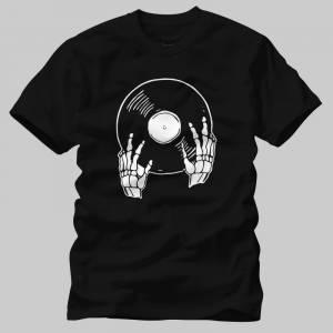 Skeletons entertainment Spin Vinyl Too Tshirt
