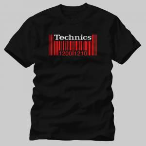Technics Barcode Black Tshirt