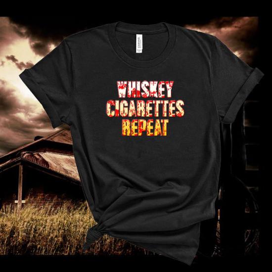David Allen Coe Tshirt,Whiskey Cigarettes Repeat,Country Music Tshirt/