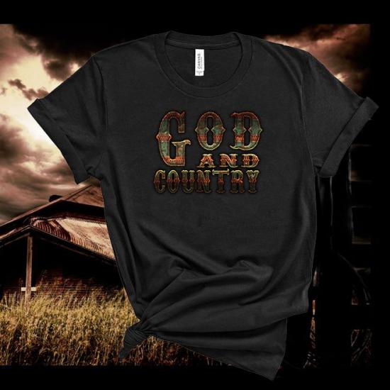 God And Country T-Shirt,Religion Country Music New Girl Funny Patriot American T Shirt/