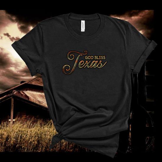 God Bless Texas,Country Music T Shirt/