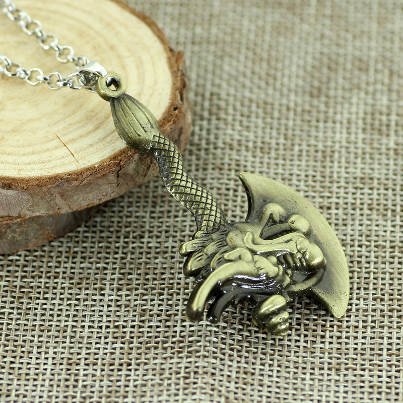 Gothic elf demon ax Crime Necklace/
