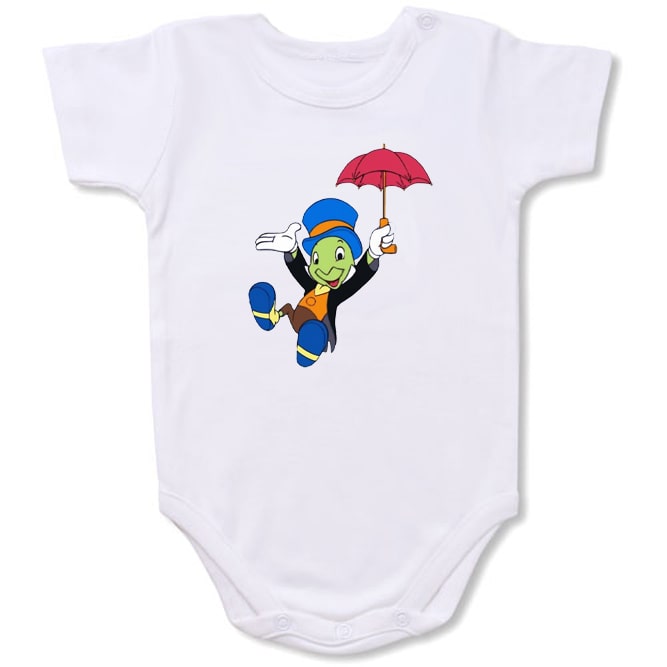 Pinochio Jiminy Cricket Cartoon  BABY Bodysuit Onesie /