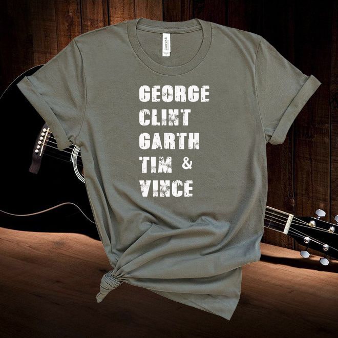 George Clint Garth Tim Vince Tshirt Country Music Tshirt/