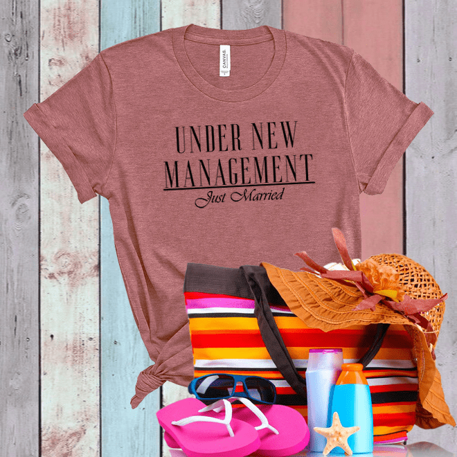 Under new management just married tshirt,wedding bridal party shirt