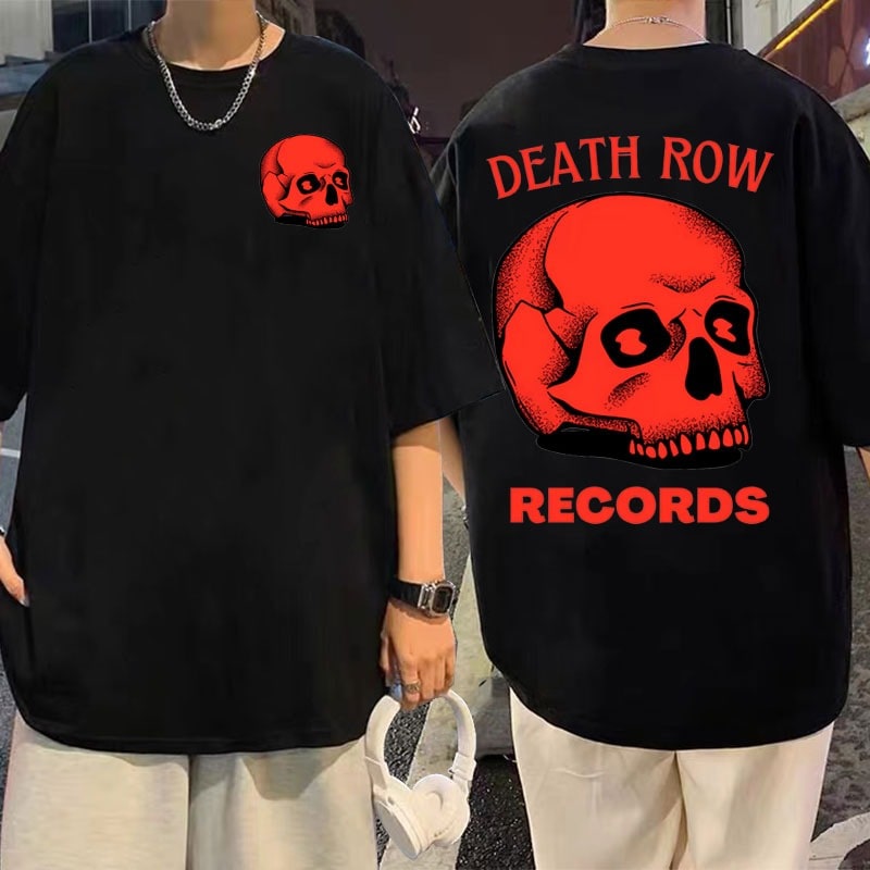 Death Row Records tupac 2 Pac Rap Hip hop Red T shirts