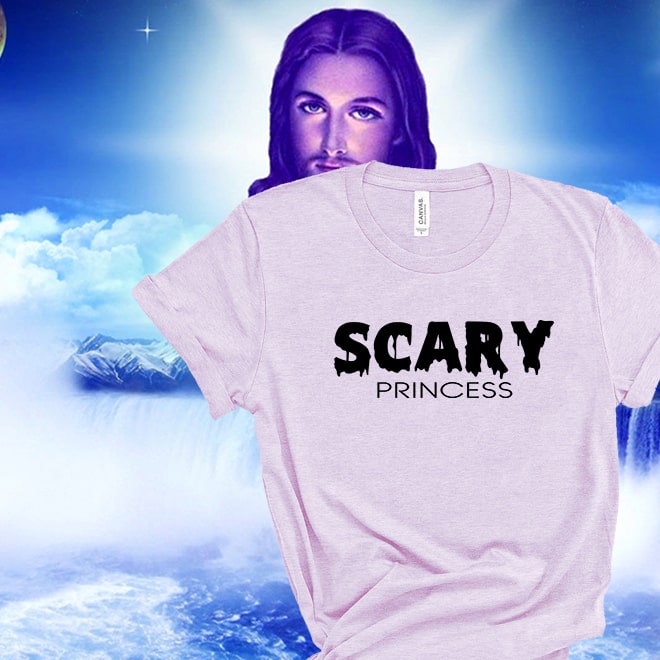 Scary Princess Tshirt,halloween costume funny t shirts/