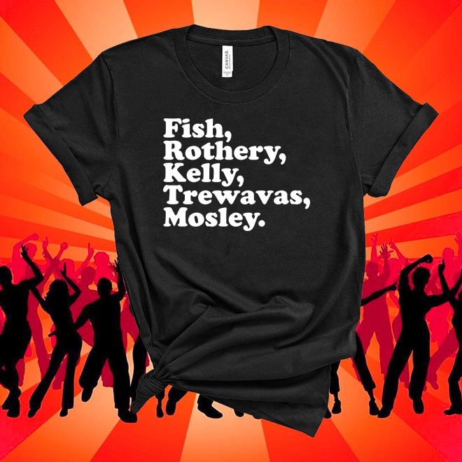 Marillion Tshirt, Fish, Rothery, Kelly, Trewavas, Mosley, Music Tshirt