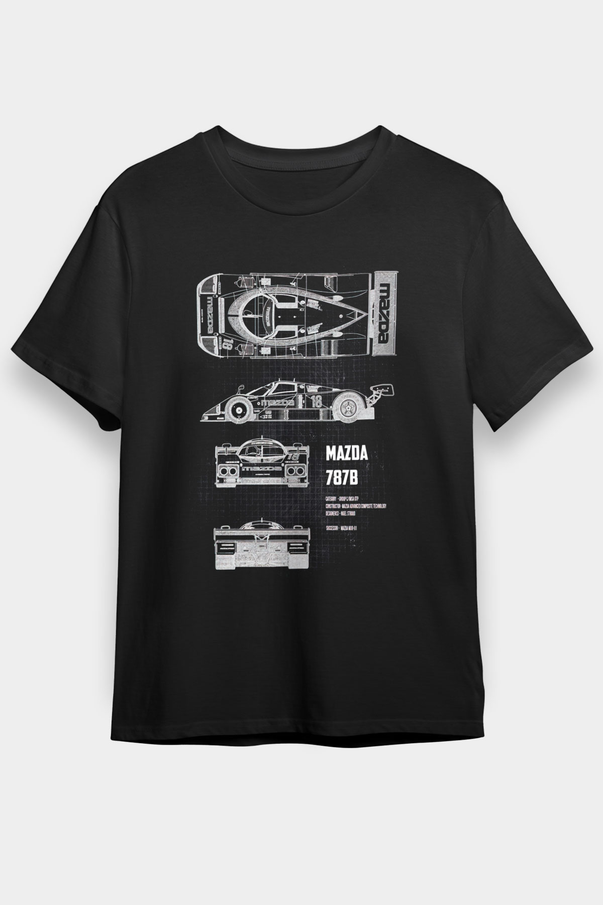 Mazda-787b Cars,Racing,Unisex,Tshirt 01