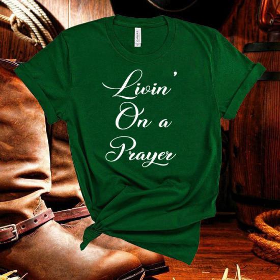 Bon Jovi T shirt,Living On a Prayer concert shirt,Music T shirt